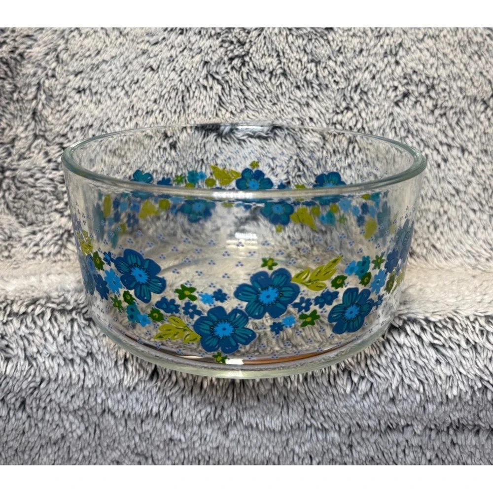 The Pioneer Woman Dazzling Dahlias Glass Storage Bowl 4‎ Cups 1 Qt No Lid Floral